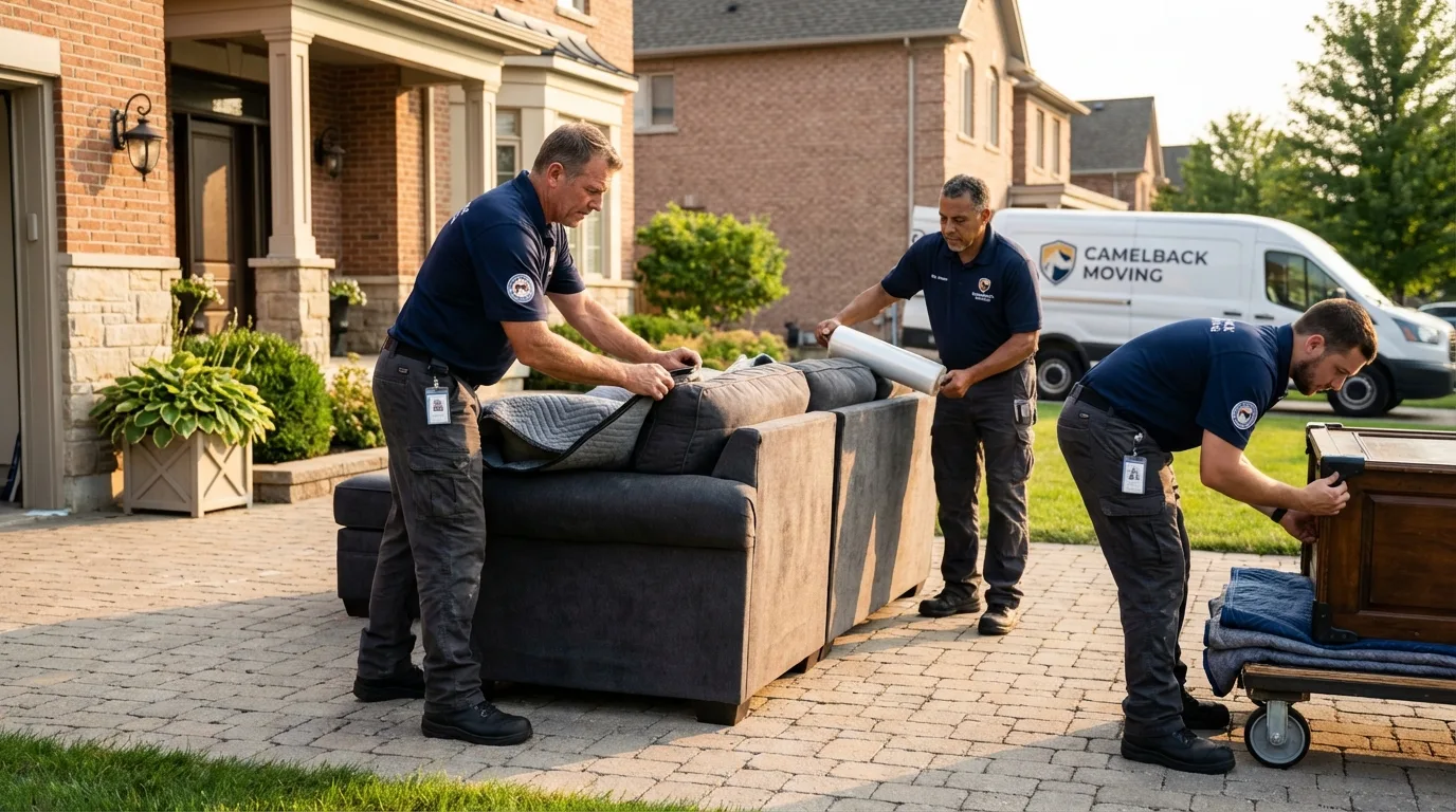 Large estate moving crew wrapping furniture in Wauchula, FL